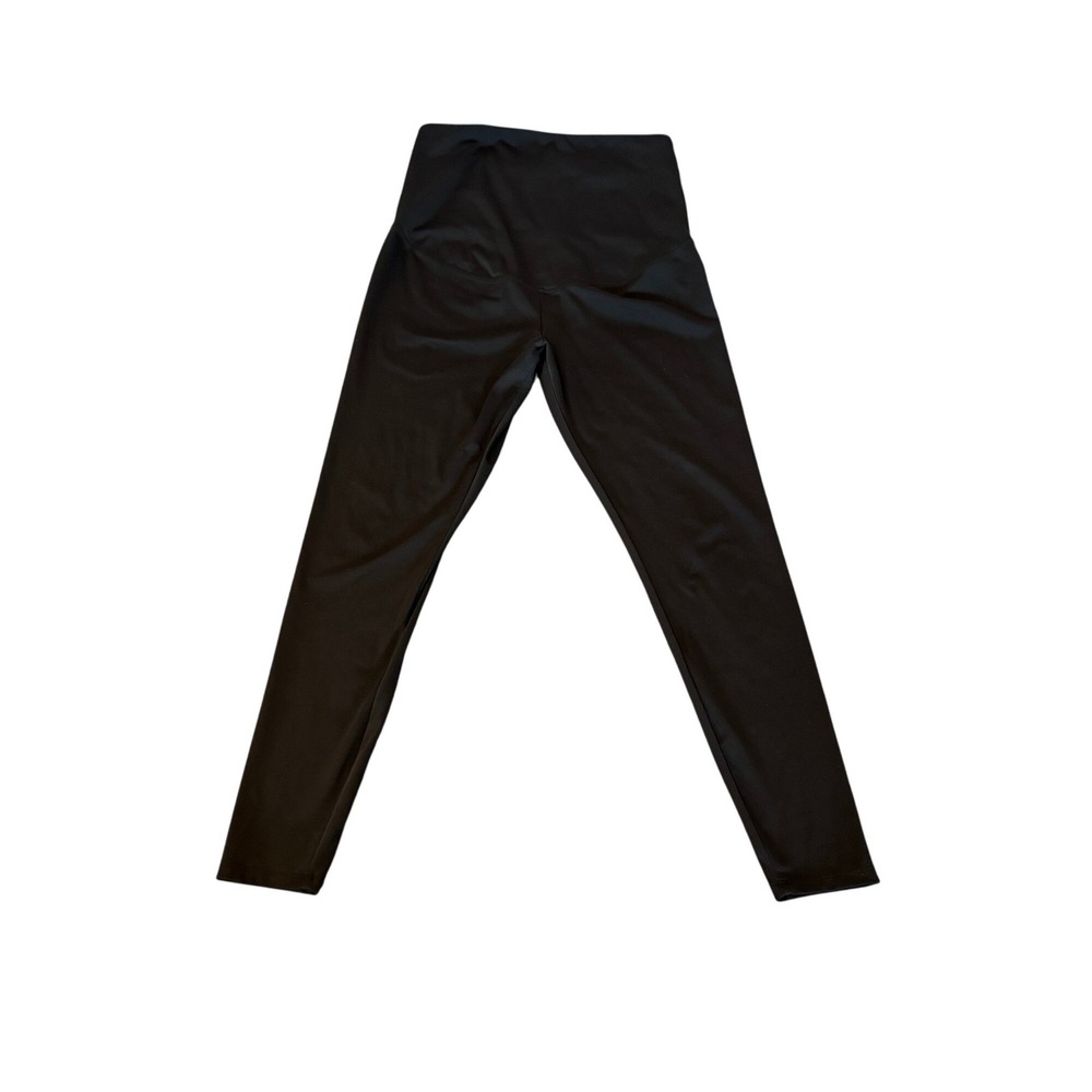 Amazon Essentials Women Black High Waisted Over The Bump Maternity Leggings SZ L